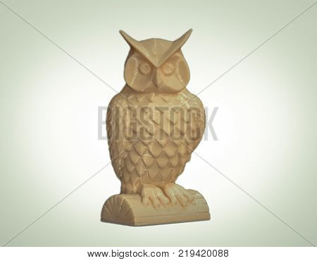 Abstract object of printed by 3d printer on white background. Fused deposition modeling, FDM. Progressive additive technology. Concept of 4.0 industrial revolution. Isolated on white background.