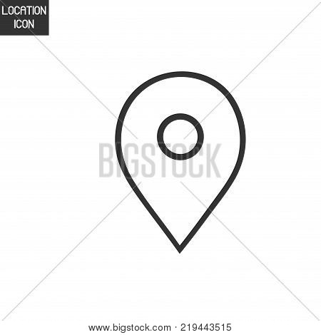 Black White Location Place Icon Illustrator Vector