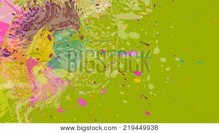 Wide format abstract grunge background. Vector without gradient. Place for text. Paint splashes. Background for presentation business card. Full HD 4K grunge wallpaper. Vector EPS10 with transparency