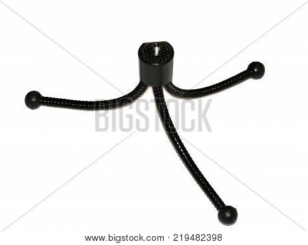 Mini flexible tripod stands on a white background
