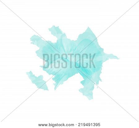 Vector map Azerbaijan. Isolated vector Illustration. Black on White background. EPS 10 Illustration.