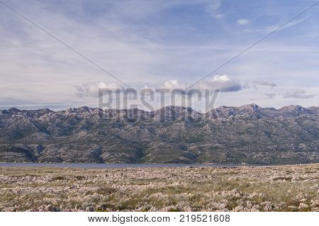Starigrad Paklenica and Velebit mountain view, Croatia.