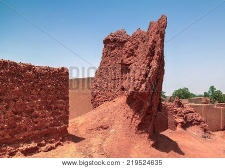 Ruins of ancient city wall in Zinder Niger