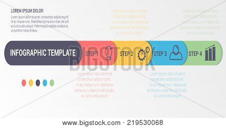 Modern clean business circle origami style timeline banner. Vector. can be used for workflow layout, diagram, number step up options, web design, infographics