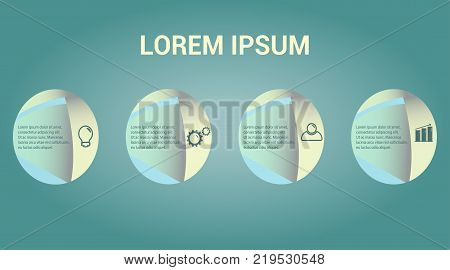 Infographic design vector and business icons can be used for workflow layout, diagram, annual report, web design. Business concept with 4 options, steps or processes.