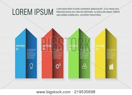 Vector origami infographic. Template for diagram, graph, presentation and chart. Business concept with options, parts, steps or processes. Data visualization.