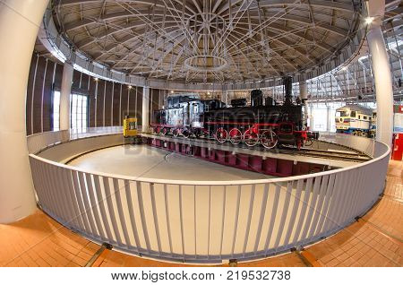 Different Locomotives Of Times Of The Ussr. Russia. Saint-petersburg. Museum Railways Of Russia Dece