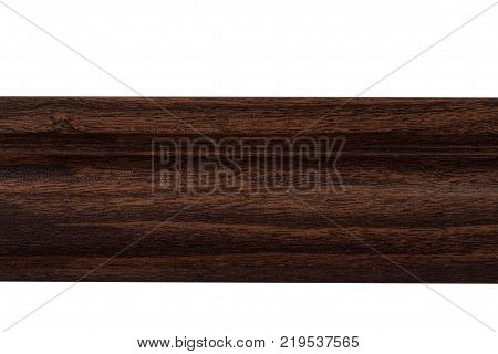 Wooden skirting boards isolated on white background clipping path.