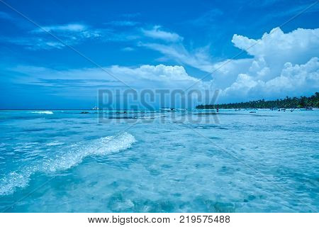 Travel photography - transparent water in a caribbean island (Saona island, Dominican Republic).
