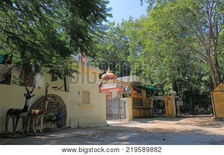 Udaipur India - October 16, 2017: Udaipur Zoo Entrance In Udaipur.