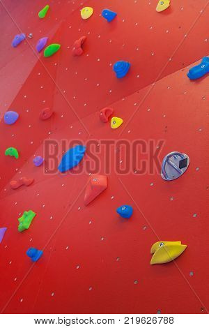 Artificial climbing wall in an indoor climbing gym