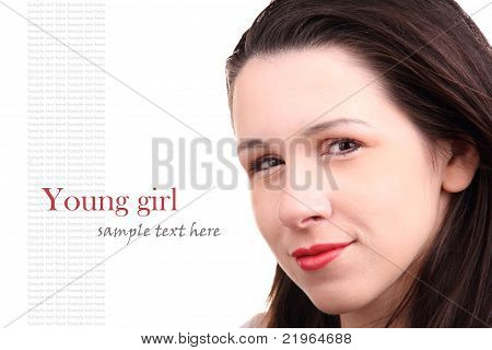 Jeune fille avec un beau visage