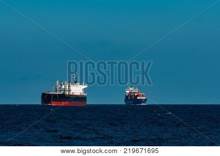 Black Cargo Ship