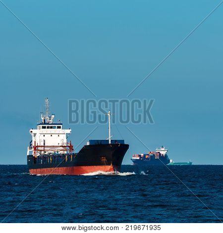 Black Cargo Ship