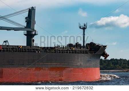 Black Cargo Ship