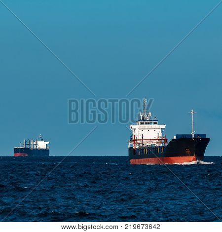 Black Cargo Ship