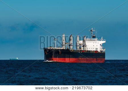 Black Cargo Ship