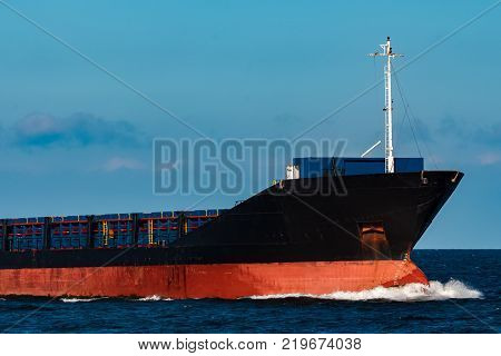 Black Cargo Ship