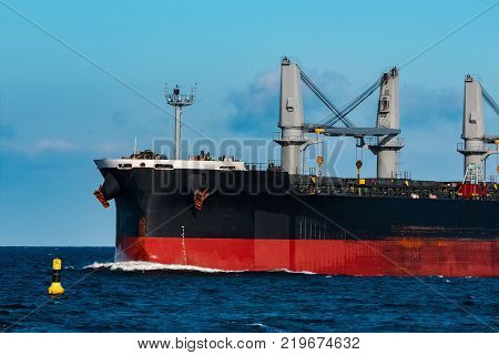 Black Cargo Ship