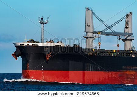 Black Cargo Ship