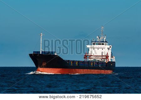 Black Cargo Ship
