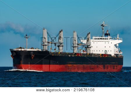 Black Cargo Ship