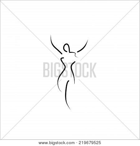 woman line illustration shape outline silhouette icon