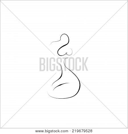 woman line illustration shape outline silhouette icon