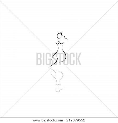 woman line illustration shape outline silhouette icon