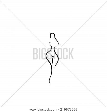 woman line illustration shape outline silhouette icon