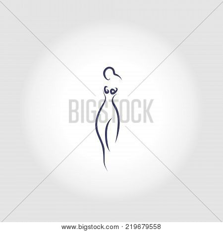 woman line illustration shape outline silhouette icon