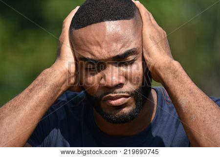 Unhappy Unshaven Person