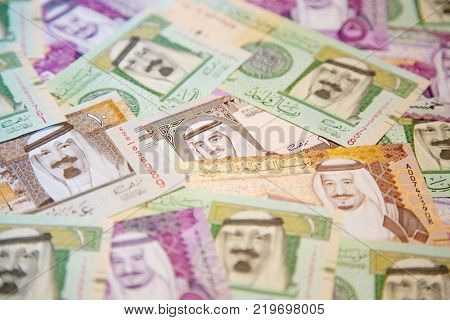 Collection of Saudi Arabia Riyal banknotes