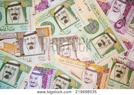 Collection of Saudi Arabia Riyal banknotes
