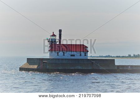 light houses at Duluth Harbor in Duluth Minnesota
