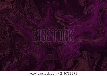 Suminagashi Marble Texture Hand Painted With Black Ink. Digital Paper 1048 Performed In Traditional