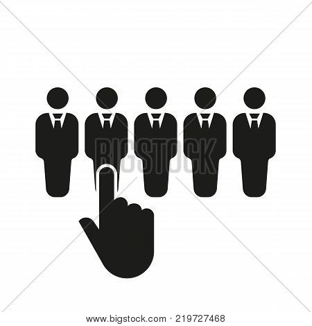 Recruitment icon. Staff selection symbol. Flat design. Stock - Vector illustration
