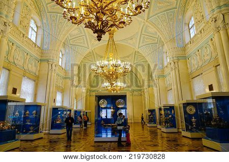 Interior Of Hermitage Palace In St Petersburg