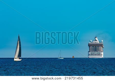 Luxury Cruise Liner In Travel