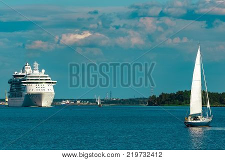 Luxury Cruise Liner In Travel
