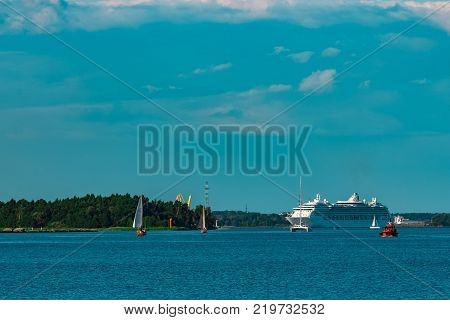 Luxury Cruise Liner In Travel