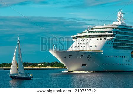 Luxury Cruise Liner In Travel