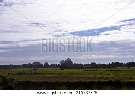 Manila, Philippines, December 12, 2017, Road From Manila To Baguio City View With Car