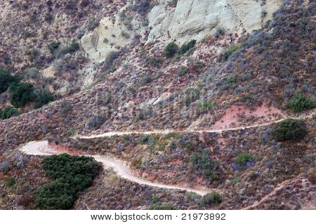 Trilha switchback, a Floresta Nacional Cleveland