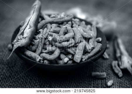Close Up Of Indian Snack Spicy Gathiya/garlic Gathiya