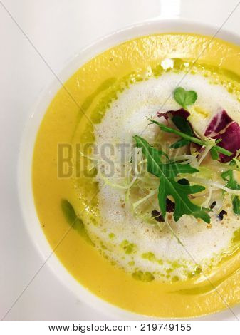 Image made by smartphone. Exotic meal on the litchen