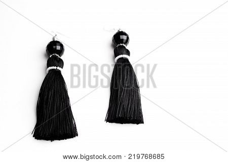 Luxury Earrings In Black On White