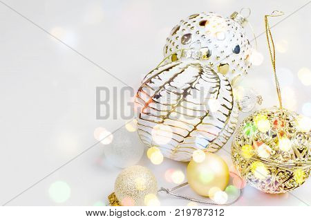 Red Christmas  Gift  Box With Red Ribbon And Fir Branches