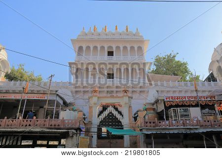 Jodhpur India - October 18, 2017: Kunj Bihari Temple In Jodhpur.