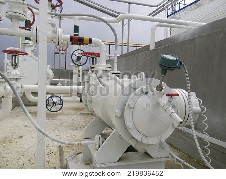 The pump for pumping hot products of oil refining. Equipment refinery.